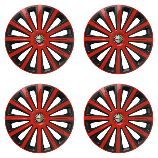Capace roată pentru Alfa Romeo 16 TREND roșu și negru