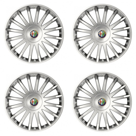 Capace pentru Alfa Romeo 16 CRYSTAL silver