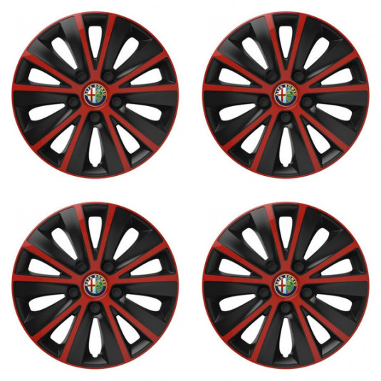 Capace pentru Alfa Romeo 16 RAPIDE roșu și negru