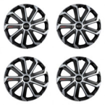 Capace pentru Kia (logo mai vechi) 15 Evo black&silver