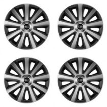 Capace de roata pentru Kia (logo mai vechi) 15 Aviator carbon argintiu&negru