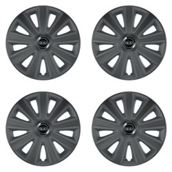 Capace pentru Kia (logo vechi) 15 Aviator carbon grafit