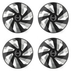 Capace pentru Kia (logo mai vechi) 15 Vector RC black and silver