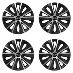 Capace pentru Kia (logo vechi) 15 RAPIDE silver and black