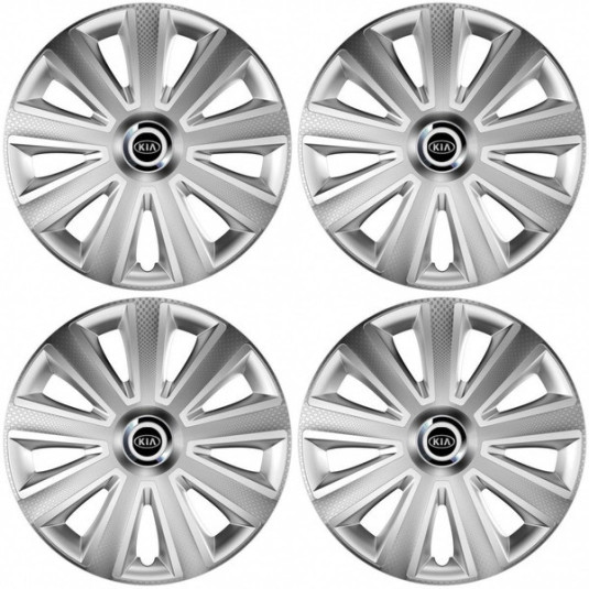Capacele pentru Kia (logo mai vechi) 16 Aviator carbon RC 16 silver