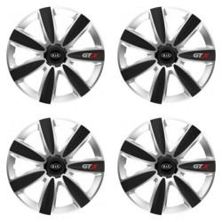 Capace pentru Kia (logo mai vechi) 16 GTX CARBON argintiu/negru
