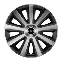 Capace pentru Kia (logo nou) 15 Aviator carbon silver&black