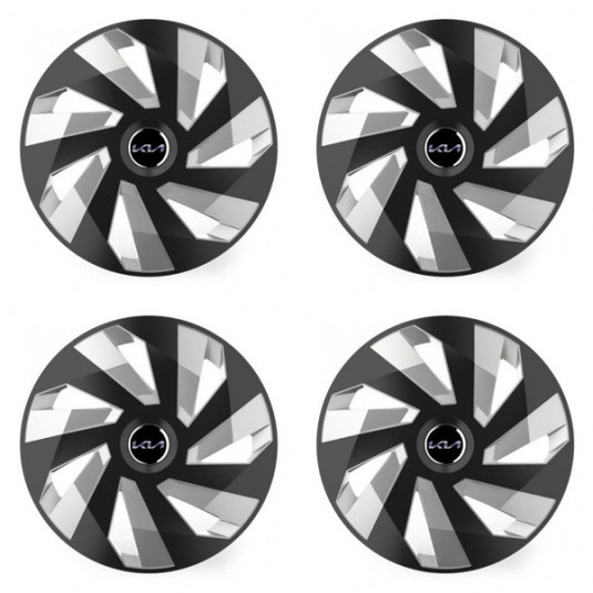 Capace roată pentru Kia (logo nou) 15 Vector RC black and silver