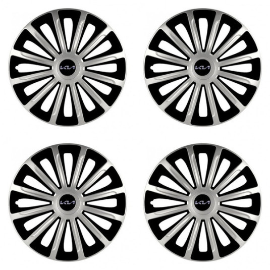 Capace jante pentru Kia (logo nou) 15 TREND silver and black