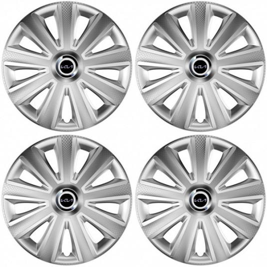Capace pentru Kia (logo nou) 16 Aviator carbon RC 16 silver