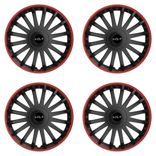 Capace pentru Kia (logo nou) 16 CRYSTAL RO black