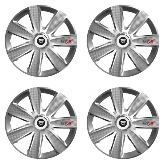 Capace pentru Dacia (logo vechi) 14 GTX CARBON silver