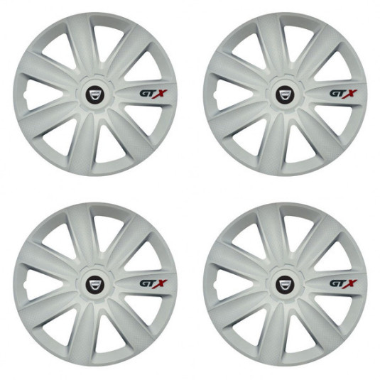 Capace pentru Dacia (logo mai vechi) 15 GTX carbon white