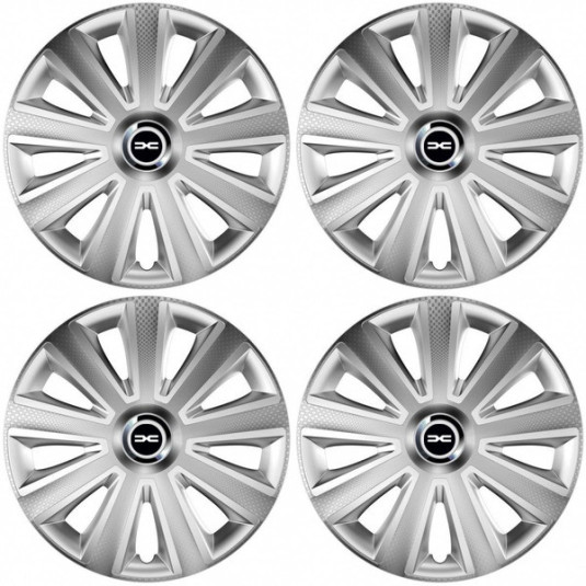 Capace de roată pentru Dacia (logo nou) 15 Aviator carbon silver
