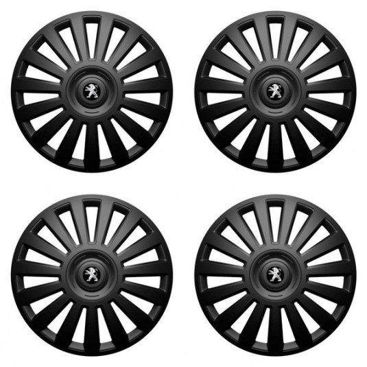 Capacele butucilor pentru Peugeot (logo mai vechi) 14 Luxury black