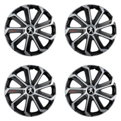 Capacele pentru Peugeot (logo mai vechi) 14 Evo black&silver