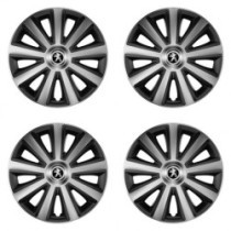 Capace pentru Peugeot (logo vechi) 14 Aviator carbon silver&black