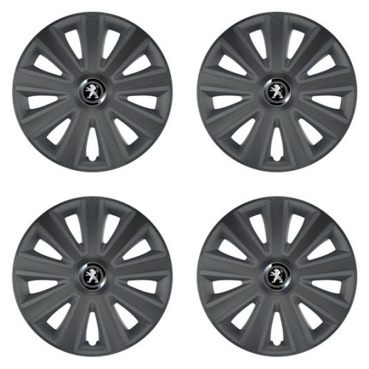 Capacele pentru Peugeot (logo vechi) 15 Aviator carbon grafit