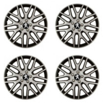 Capace pentru Peugeot (logo mai vechi) 15 Dakar NC silver and black
