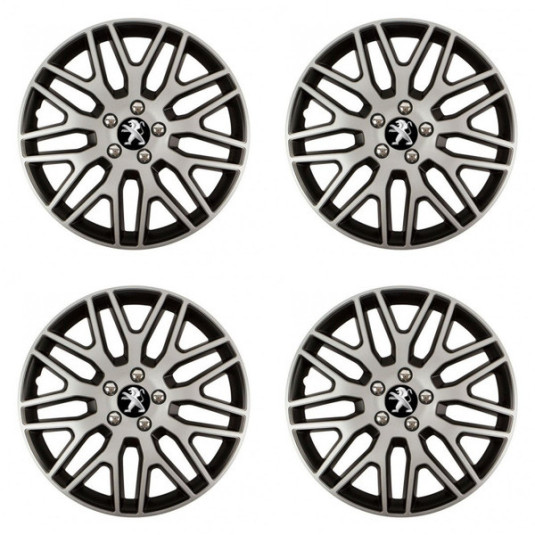 Capace pentru Peugeot (logo mai vechi) 15 Dakar NC silver and black