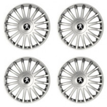 Capace pentru Peugeot (logo vechi) 15 CRYSTAL silver