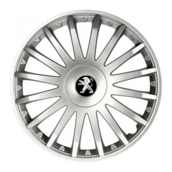 Capace pentru Peugeot (logo vechi) 15 CRYSTAL silver