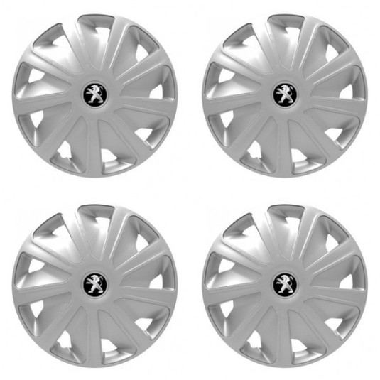 Capacele roților pentru Peugeot (logo mai vechi) pentru furgonetele 15 Craft silver