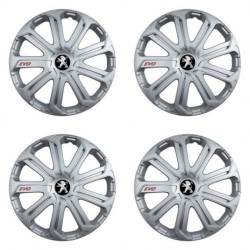 Capace pentru Peugeot (logo vechi) 16 Evo silver