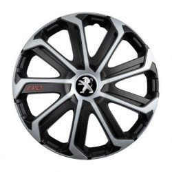 Capace pentru Peugeot (logo mai vechi) 16 Evo black&silver