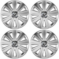 Capace pentru Peugeot (logo vechi) 16 Aviator carbon RC 16 argintiu