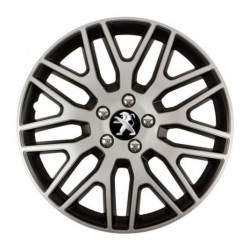 Capace pentru Peugeot (logo mai vechi) 16 Dakar NC argintiu și negru