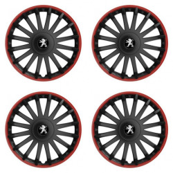 Capace roată pentru Peugeot (logo vechi) 16 CRYSTAL RO negru