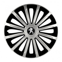 Capace pentru Peugeot (logo mai vechi) 16 TREND argintiu și negru