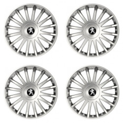 Dop roți pentru Peugeot (logo vechi) 16 CRYSTAL silver