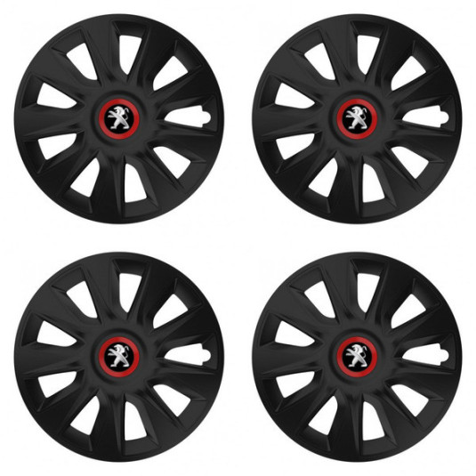 Capace pentru Peugeot (logo mai vechi) 16 STRATOS RR negru