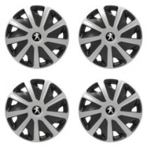 Capace pentru Peugeot (logo mai vechi) pentru furgonete 16 Craft silver and black