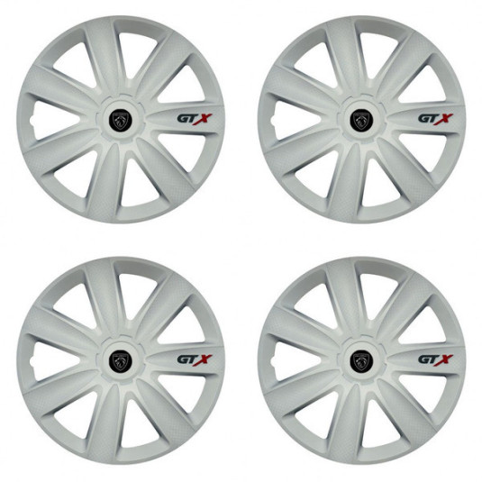 Capace pentru Peugeot (logo nou) 14 GTX carbon white