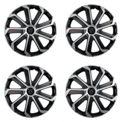 Capace pentru Peugeot (logo nou) 15 Evo black&silver
