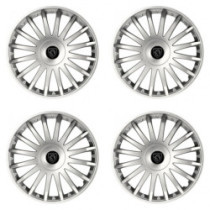 Capacele hubei pentru Peugeot (logo nou) 15 CRYSTAL silver