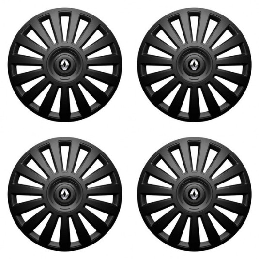Puklice pentru Renault (logo mai vechi) 14 Luxury black