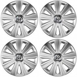 Capace pentru Renault (logo vechi) 14 Aviator carbon RC silver
