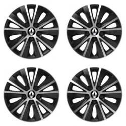 Capace pentru Renault (logo mai vechi) 15 RAPIDE argintiu și negru
