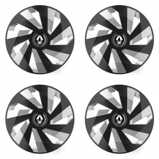 Capace pentru Renault (logo vechi) 16 Vector RC black and silver