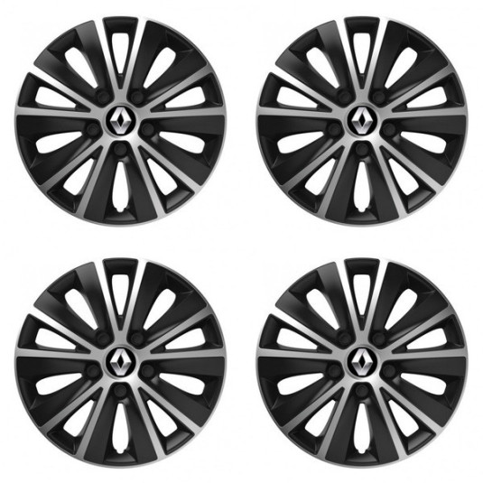 Capace pentru Renault (logo mai vechi) 16 RAPIDE silver and black