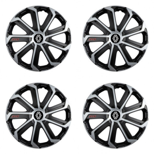 Capace pentru Renault (logo nou) 15 Evo black&silver