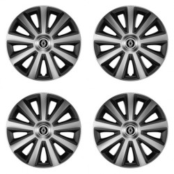 Capace pentru Renault (logo nou) 15 Aviator carbon silver&black