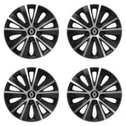 Capace roți pentru Renault (logo nou) 15 RAPIDE argintiu și negru