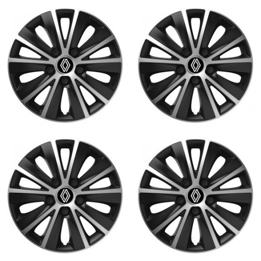 Capace pentru Renault (logo nou) 16 RAPIDE silver and black