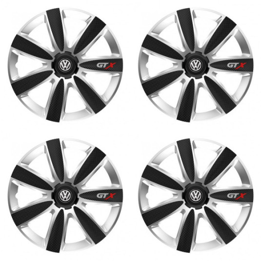Capace pentru VW (negre) 14 GTX CARBON silver/black