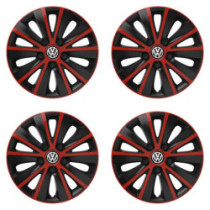 Calote pentru VW (negru) 14 RAPIDE red and black
